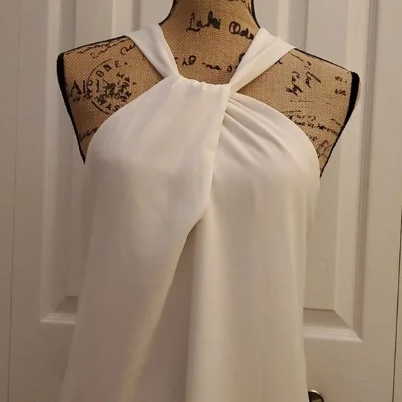 White Halter Top. Sz. M - Picture 1 of 5